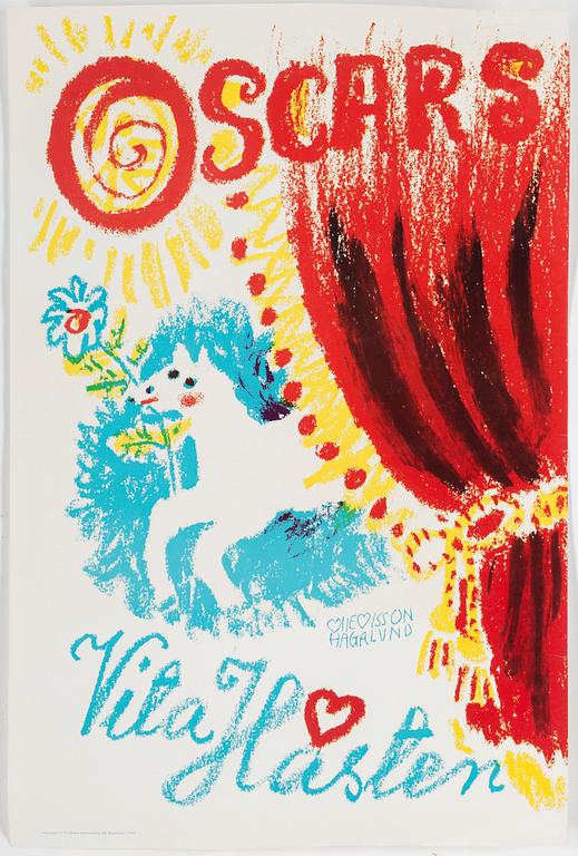OLLE OLSSON-HAGALUND, posters/utställningsaffisher, 8 st.
