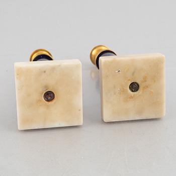 Ljusstakar, ett par, sengustaviansk stil med äldre delar.