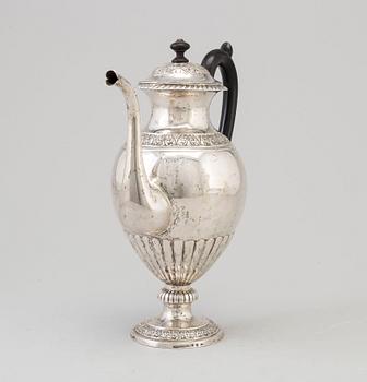 A Swedish 18th century silver tea-pot, mark of Johan Wahlström, Jönköping 1840.