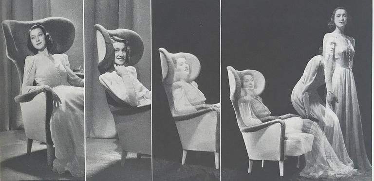 Gustav Axel Berg, an easy chair, "Estelle", AB G.A. Bergs, Sweden 1940's.