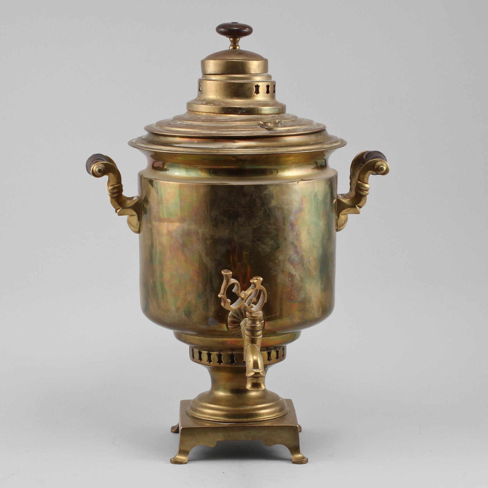 SAMOVAR, mässing, 1900-talets första hälft.