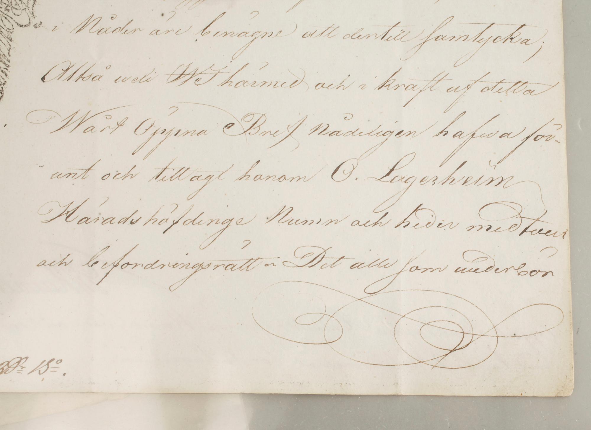 Four letters from Karl XIII, signed and dated 1794- 1810.