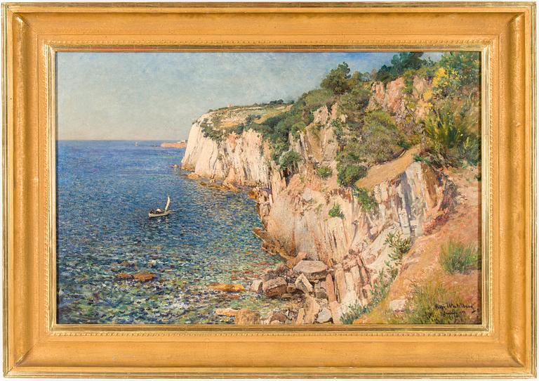 ALFRED WAHLBERG, oil on canvas, signed and dated Sanary 1897.