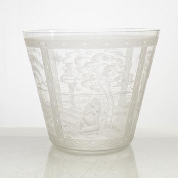 Edward Hald, a glass bowl/vase, Orrefors, Sweden,.