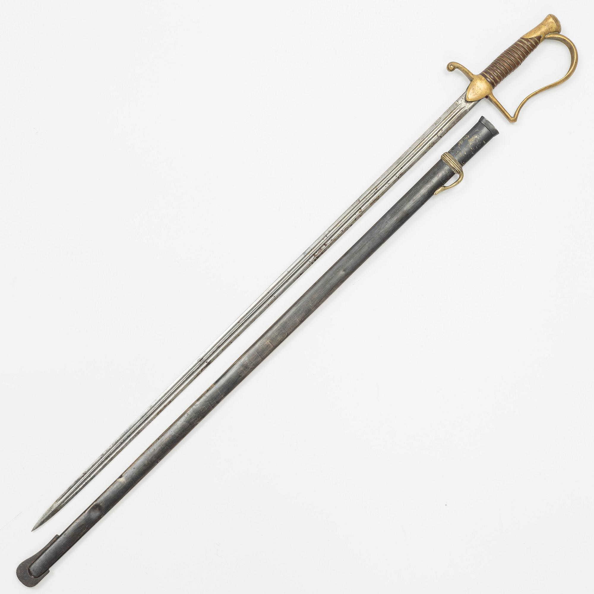 Sabel svensk, m/1889, för underofficer, med balja.