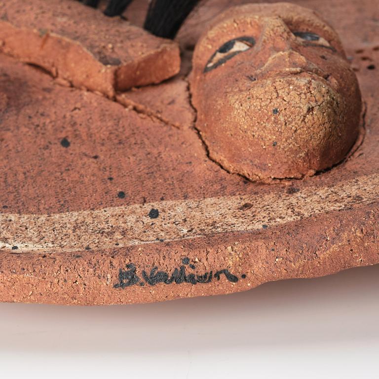 Bertil Vallien, a stoneware wall sculpture, Sweden, 1960s.