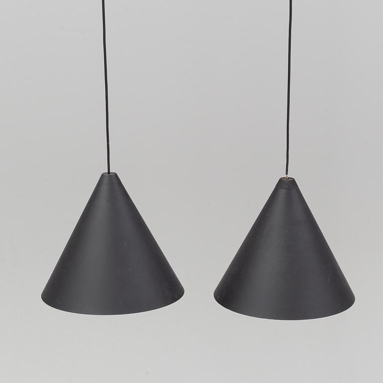 Michael Anastassiades, a pair of 'String Light Cone' ceiling lights, Flos, Italy.