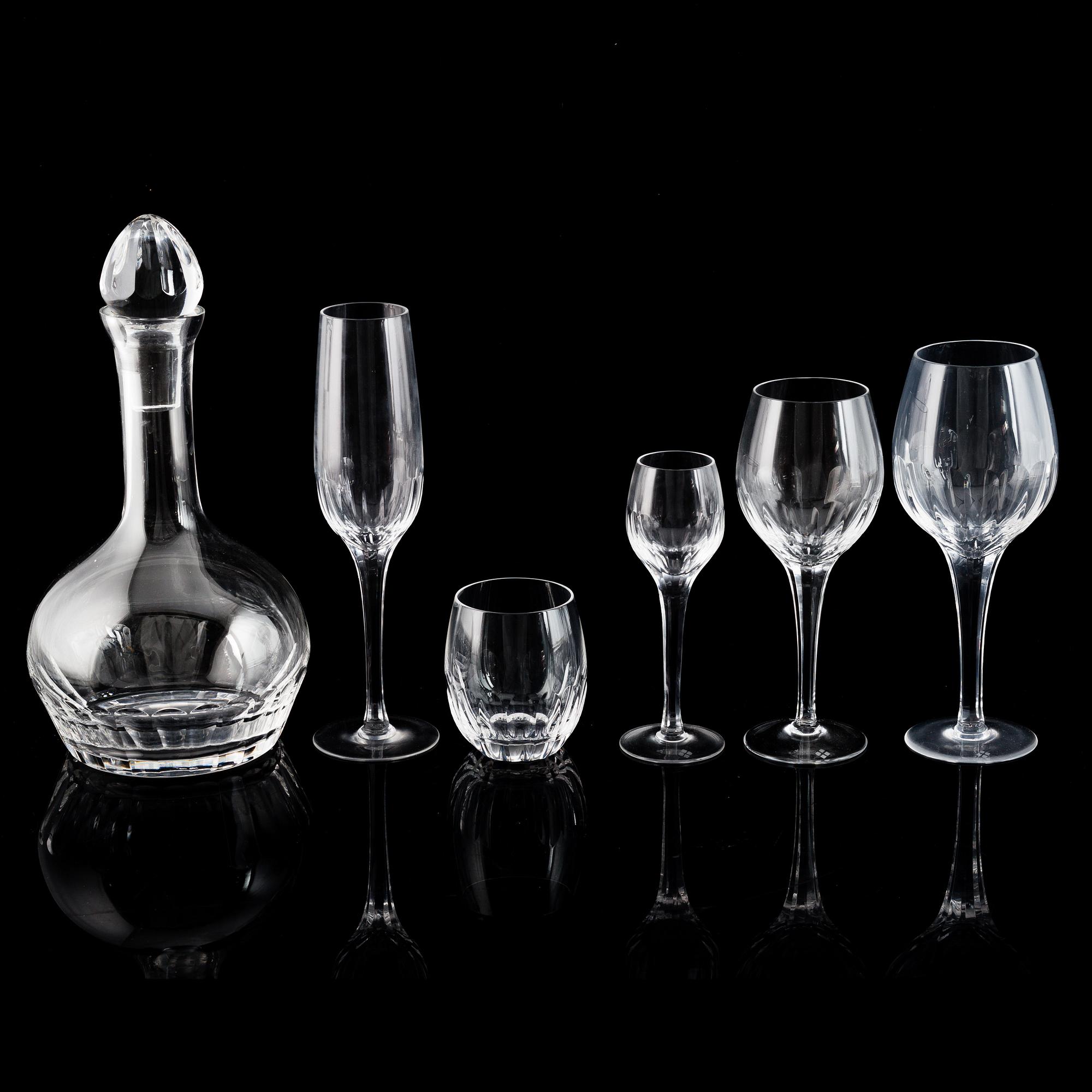 SIGVARD BERNADOTTE, glasservis, 89 delar.  "Marianne Millenium", Sigvard Bernadotte, 2000.