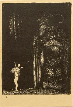 John Bauer, "Troll" tio litografier i mapp.