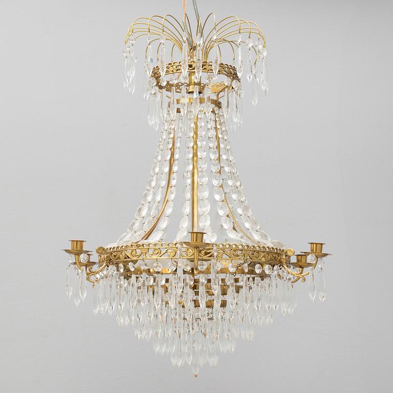 An Empire style chandelier, first half of the 20th Century.