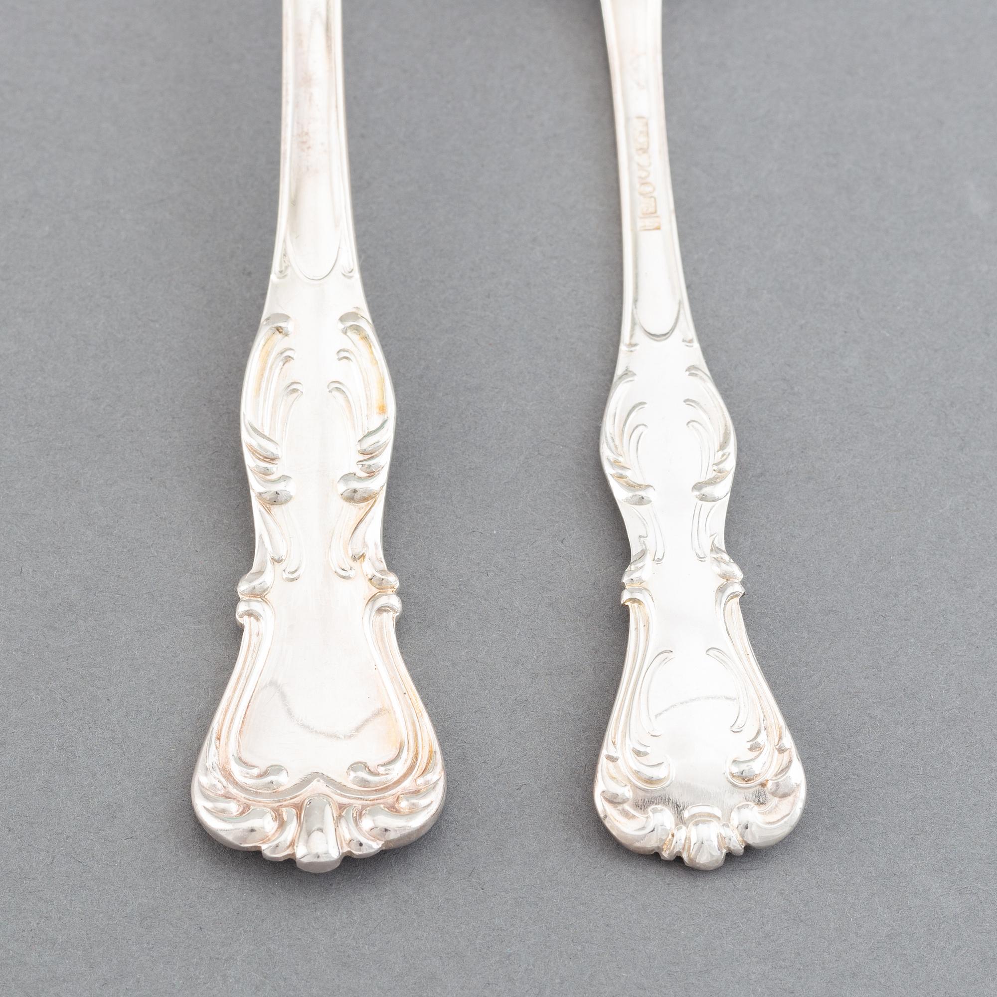 Cg Hallberg, a part 'Prins Albert' silver cutlery, Stockholm, 1947-48 (155 pieces).