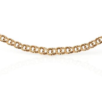 COLLIER, guld 18K, otydliga svenska stämplar, 1900-talets andra hälft. Vikt ca 7 gram.