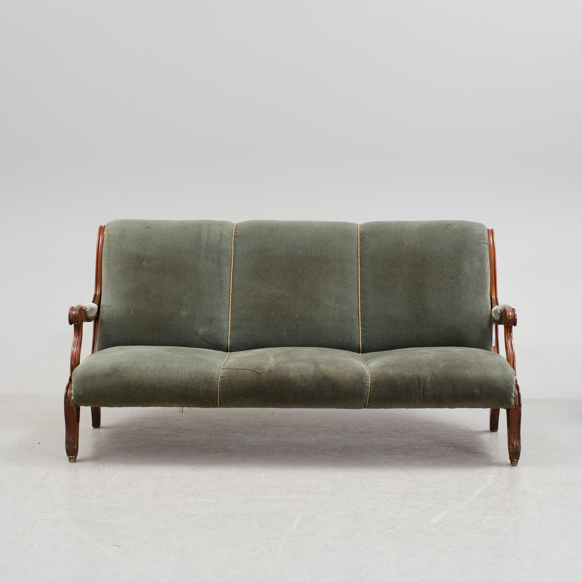 A set of 9 pieces of furniture, probably France and mid 19th century.