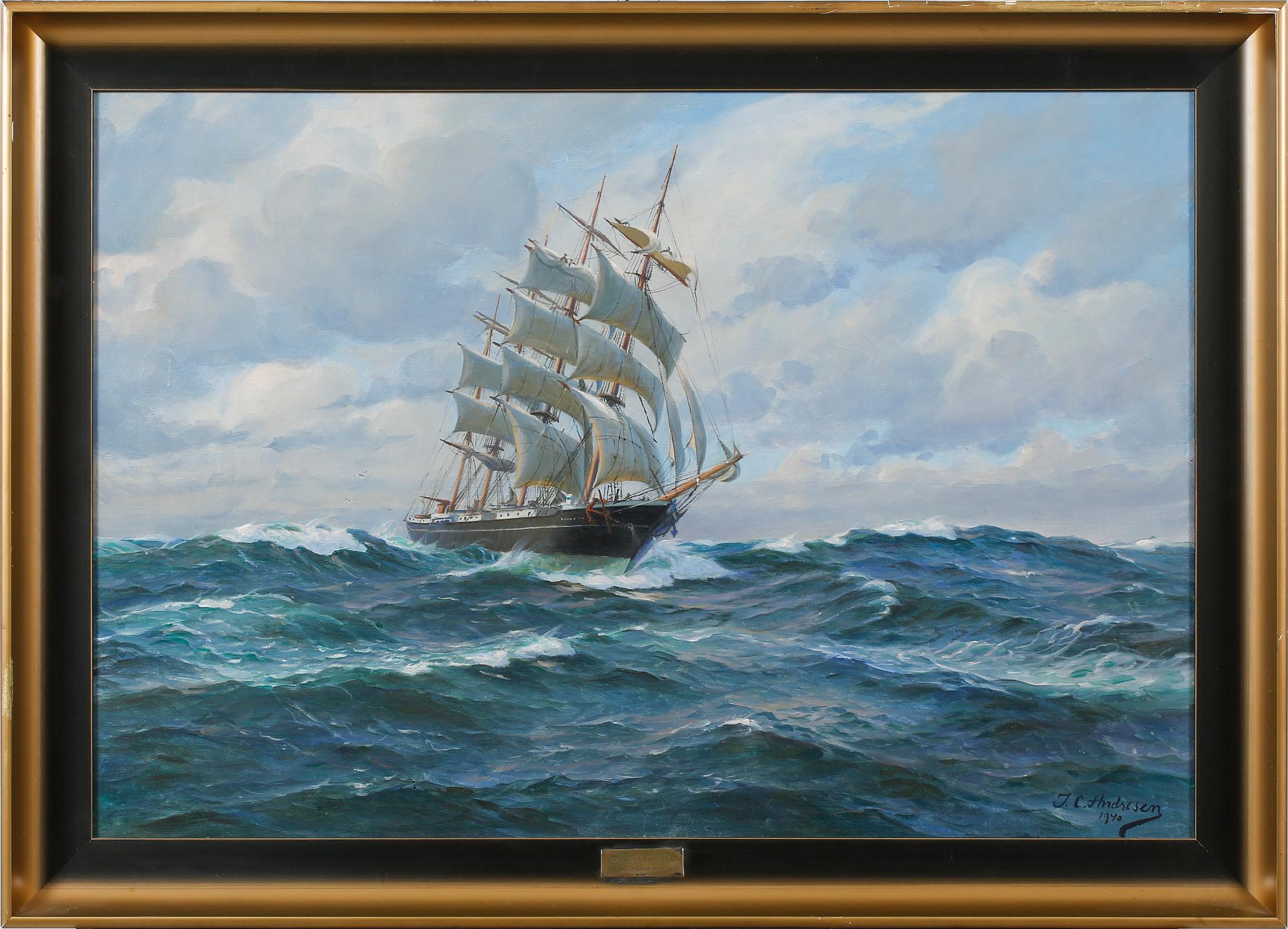 JENS CHRISTIAN ANDRESEN, oil on canvas, signed and dated 1940.