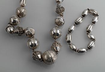 COLLIER samt ARMBAND, sterlingsilver, Kalevala Koru. Vikt ca 154 g.