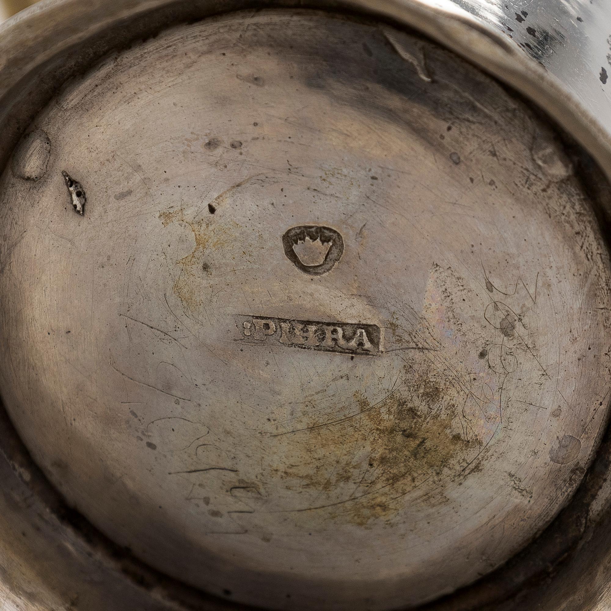 Anders Pihra, bägare, silver, delvis förgylld, Åbo 1803-1831.