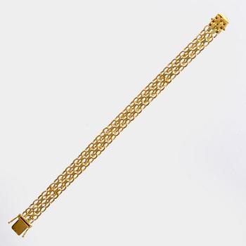 Bracelet 18k gold, 23,8 g, approx 21 x 1 cm.