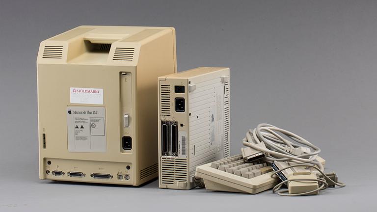 BÄRBAR DATOR, Macintosh Plus 1Mb, separat hårddisk 20SC.