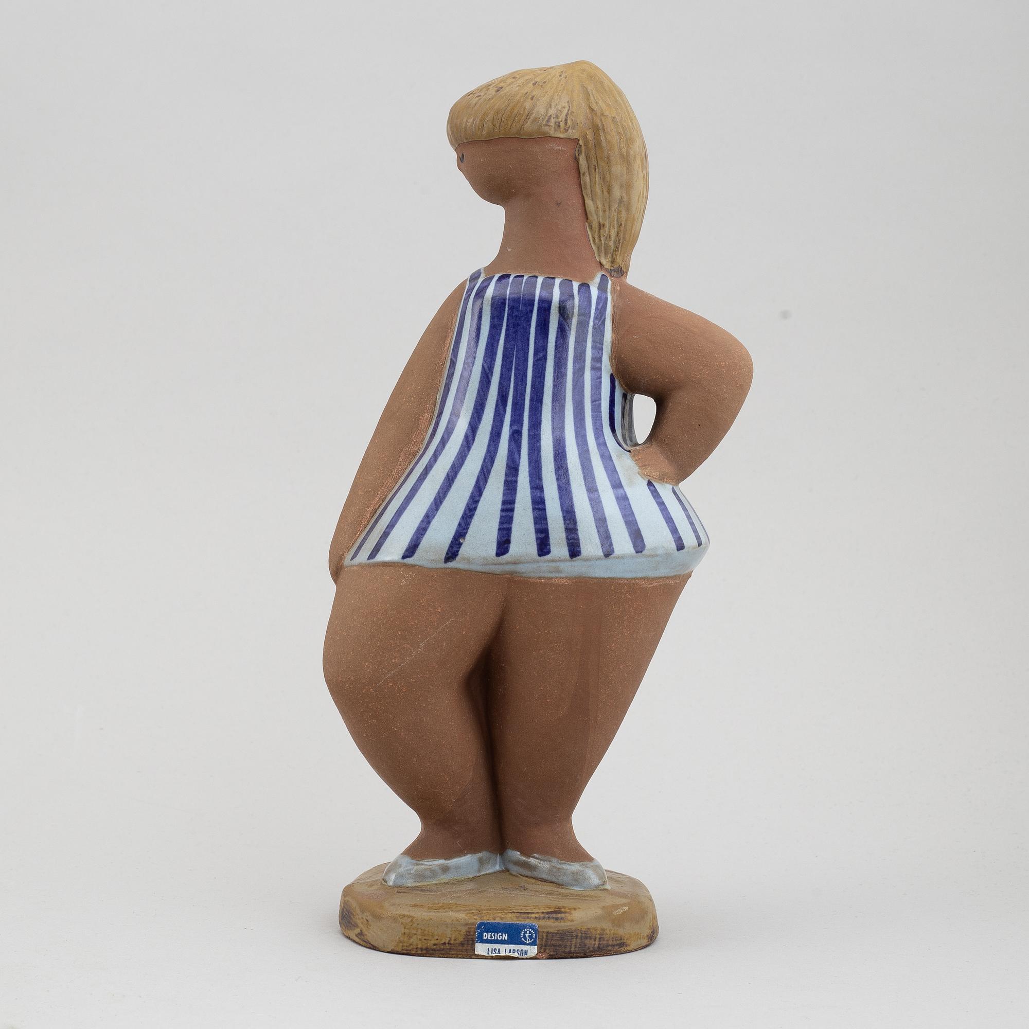 Lisa Larson, a stoneware figurine, 'Dora' from the series 'ABC-flickorna', for Gustavsberg.