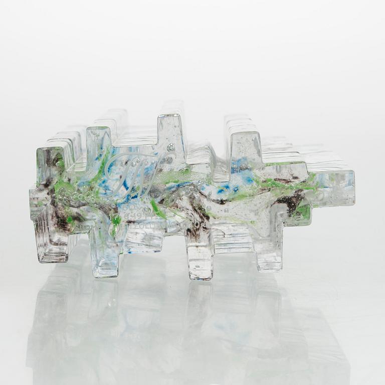 Helena Tynell, lasiveistos, "Metsä", signeerattu Helena Tynell Riihimäen Lasi Oy.