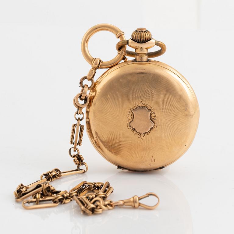 American Waltham Watch Co, pocket watch, hunter, 49,5 mm.