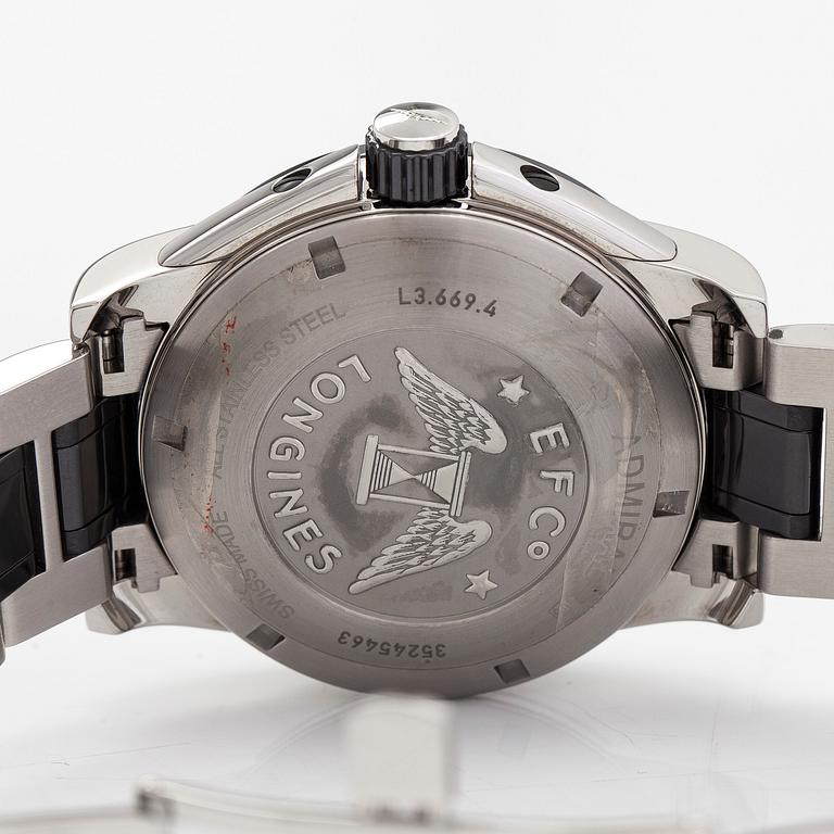 Longines, Admiral GMT, wristwatch, 42 mm.