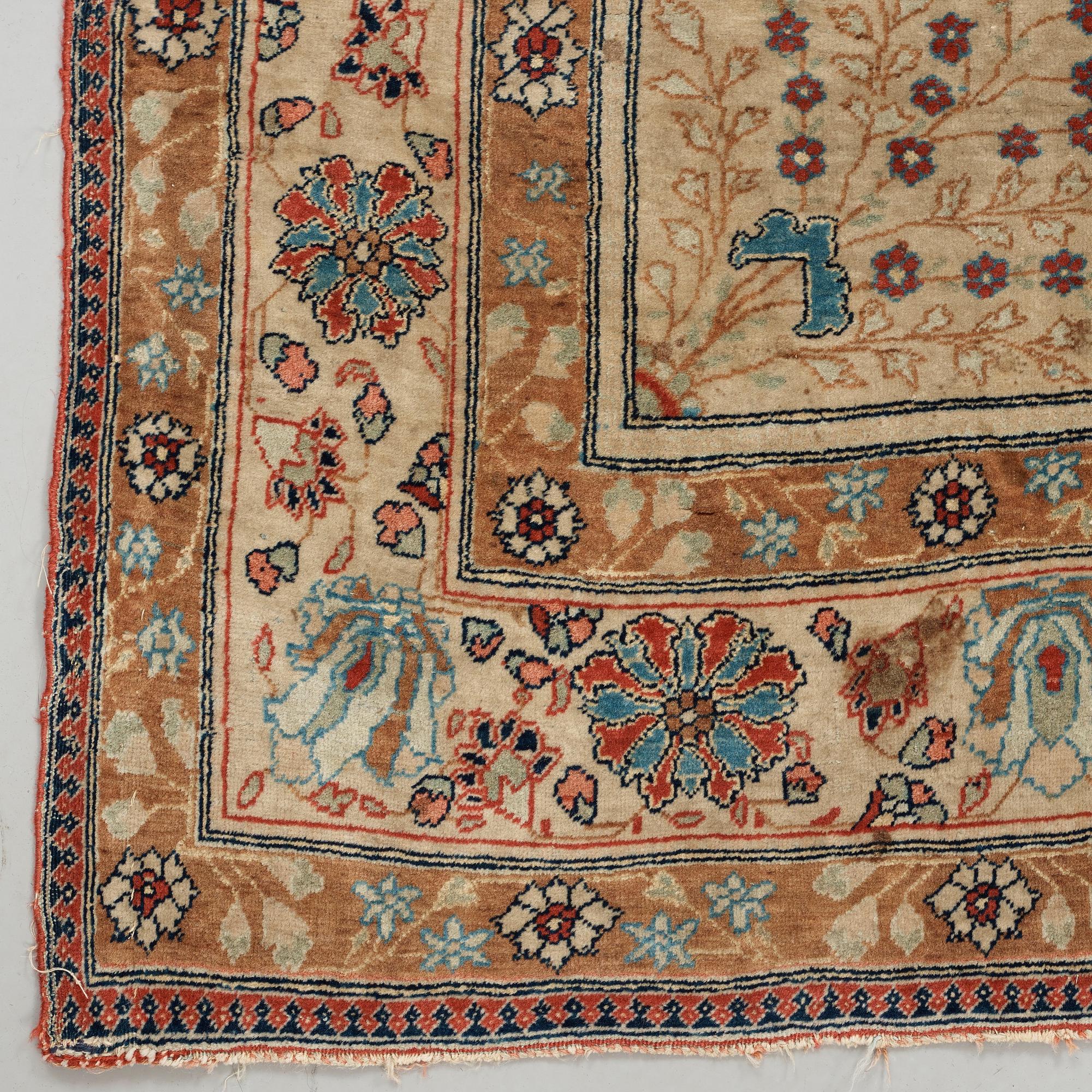 RUG. Antique/Semi-antique Kashan so called Motachem. 219,5 x 134,5 cm.