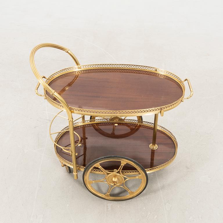 Serving trolley/bar cart, late 20th century.