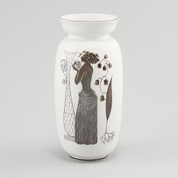 VAS, stengods, "Grazia", Stig Lindberg, Gustavsberg, omkring 1900-talets mitt.