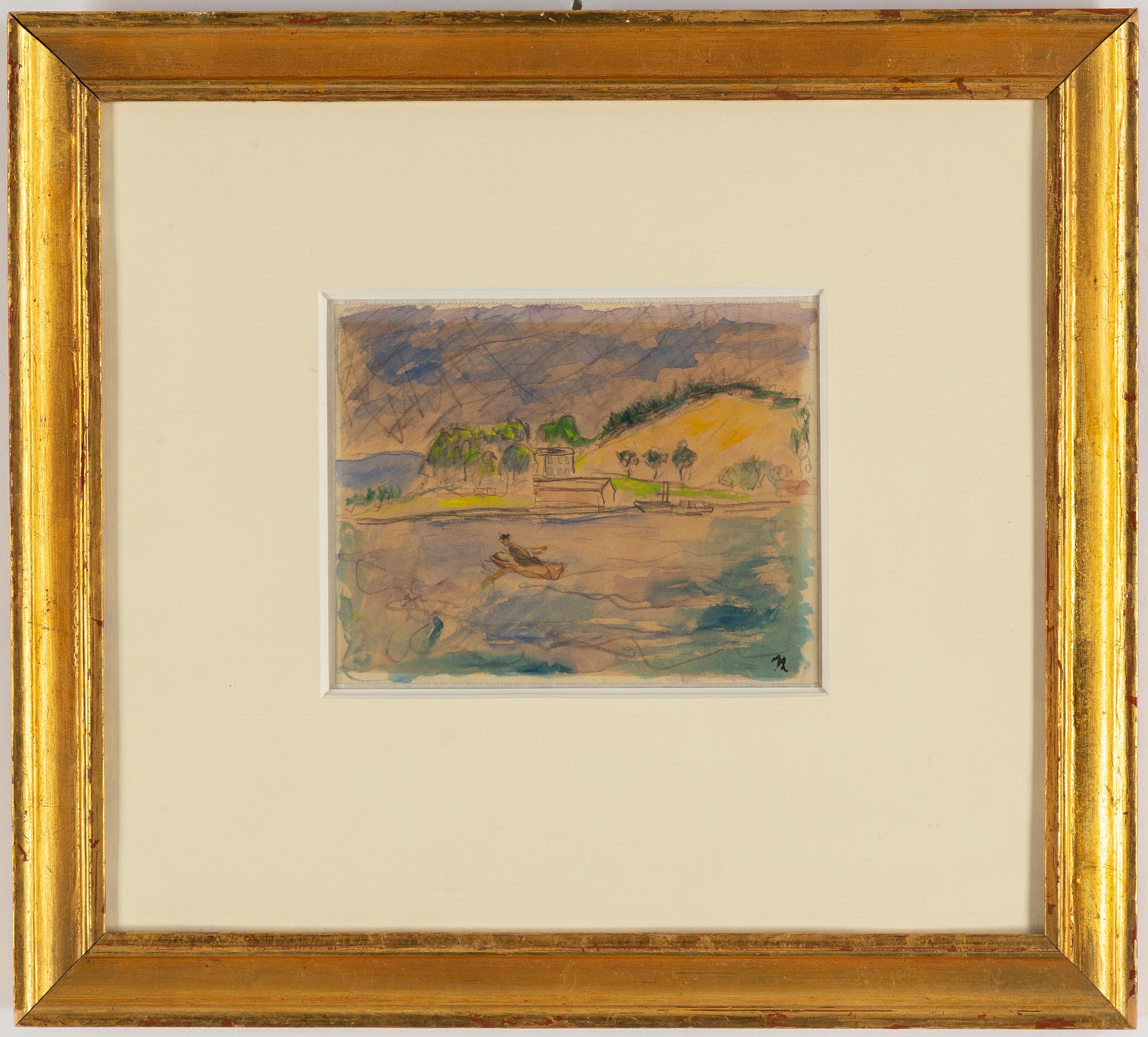 Ivan Ivarson, watercolour, signed with monogram.