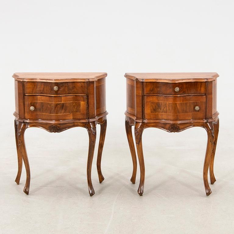 Pair of bedside tables, early 20th century.