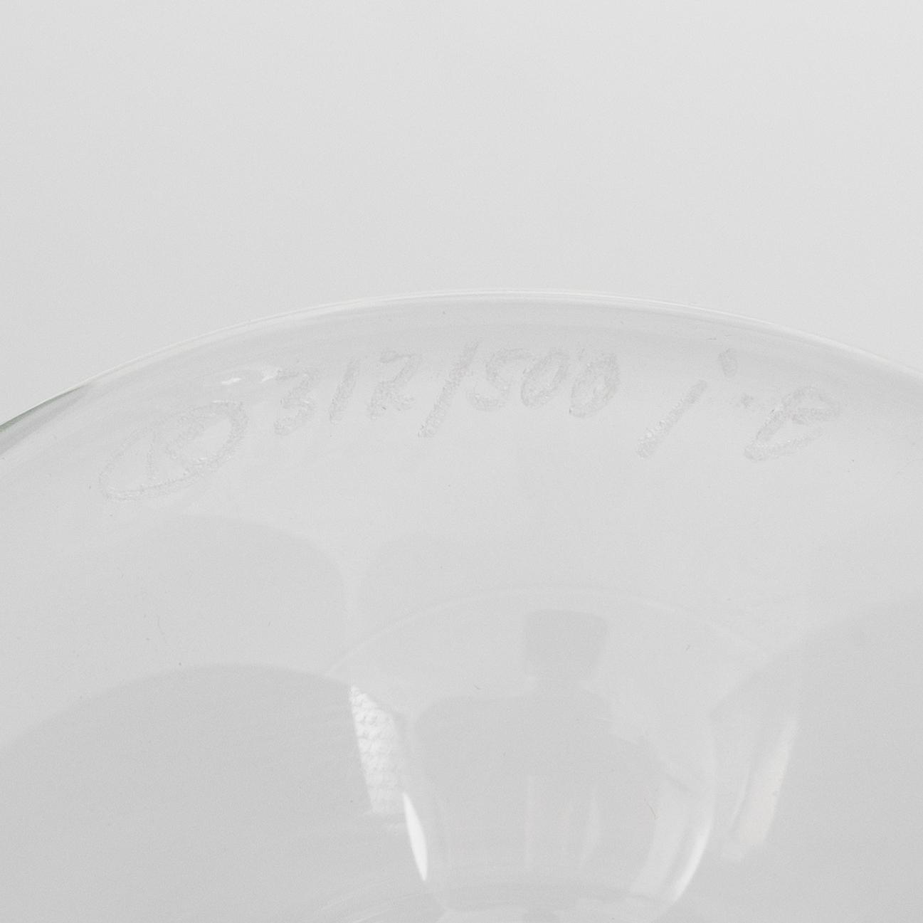 Jonas Bohlin, a pair of snapsglasses , numbered, for Sturehof jubilee 1997, Rejmyre.