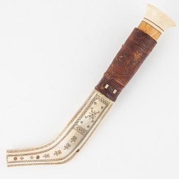 Johan Fankki, a reindeerhorn knife, signed.