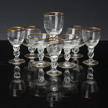 Glass, 123 pcs, Lyngby Glas Denmark.