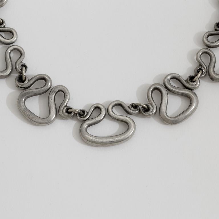 A 1940-50s pewter "The Etrucian necklace" design Estrid Ericson for Svenskt Tenn, Stockholm.