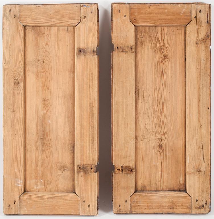 DÖRRAR, 4 st, allmoge, 1800-tal.