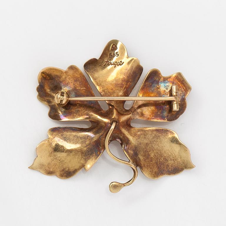 Gertrud Engel, Brosch, 14K guld. Anton Michelsen, Danmark 1950-tal.