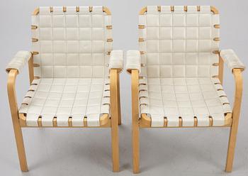 Alvar Aalto, six model 45 armchairs, Artek, Finladn, 1960's/70's.