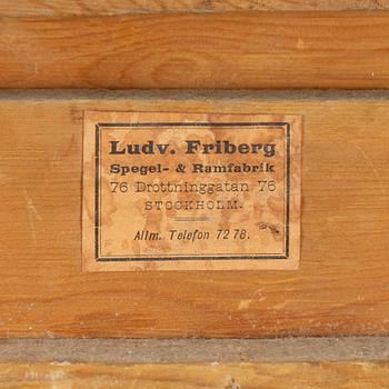 A picture frame, early 20th century, converted into a mirror.
