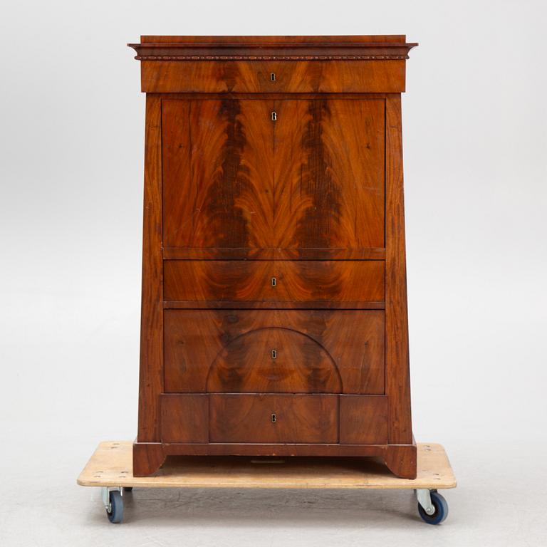 A Swedish Empire mahogany secretaire, Stockholm, first part of the 19th century.