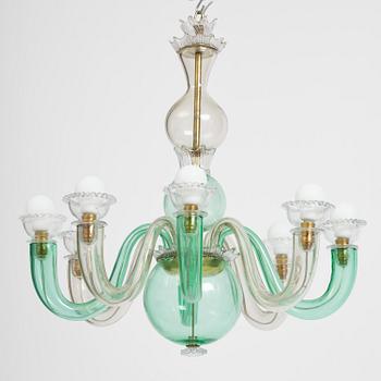 Gio Ponti, ljuskrona, Venini, Murano, Italien, 1945-50.