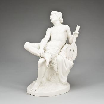 SKULPTUR, parian. Gustavsberg, daterad -97.