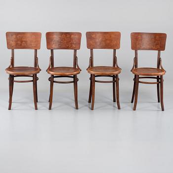 STOLAR, 4 st, Thonet, Mundus, Mellaneuropa, 1900-talets första hälft.