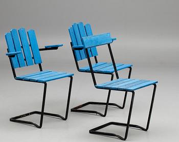 TRÄDGÅRDSGRUPP, 4 delar, 1900-talets mitt.