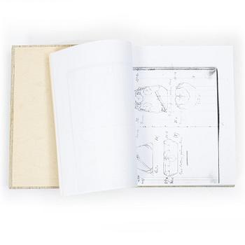 Book, hardback. With copied pages of Hilma Persson Hjelm’s models.