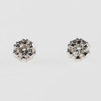 ÖRHÄNGEN, 14K guld, briljantslipade diamanter tot. ca 0,10 ct.