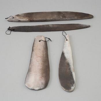 ULLA VIOTTI, objekt i fyra delar, lera.