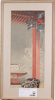 OKÄND KONSTNÄR, träsnitt, Japan, 1800/1900-tal