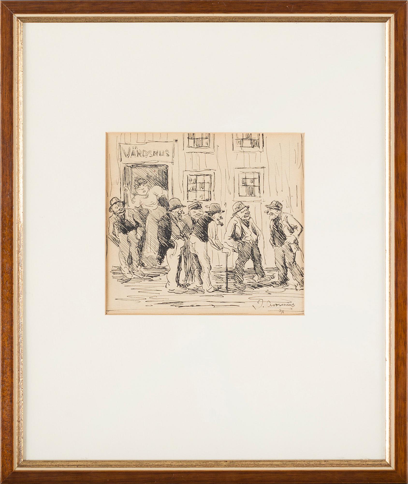 drawing, signed and dated - 94.