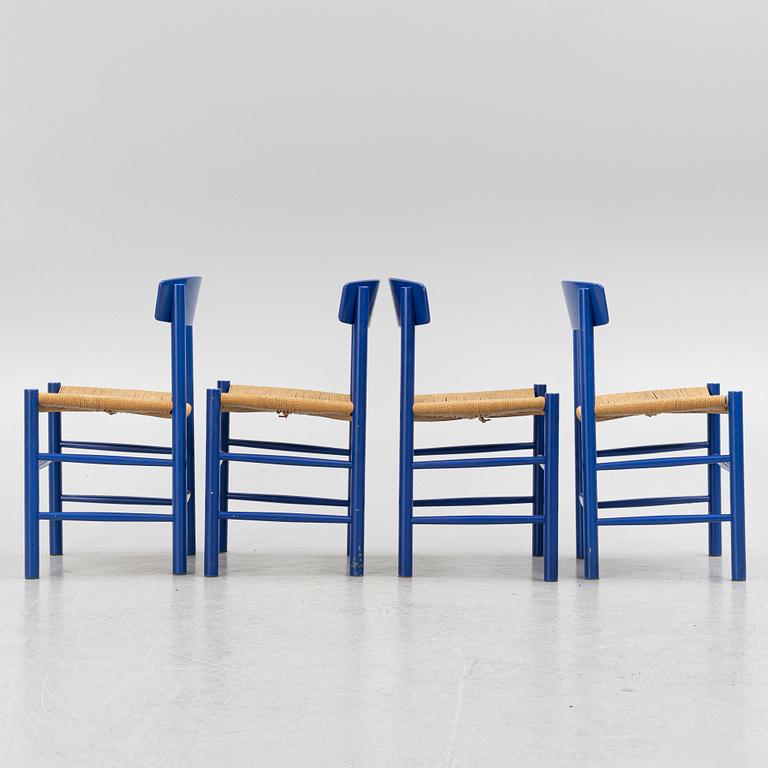 Børge Mogensen, four 'J 39' chairs, Kvist Møbler A/S, Denmark.